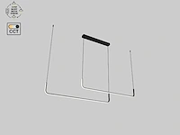 [01213] alura linear pendant lamp sand black 100cm&100cm duo line 40w led cct 3 colour & 3 step dimming - afbeelding 7 van  9