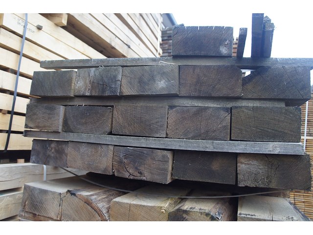 0,22 m³ industrieel eiken balken 100x200 - afbeelding 4 van  5