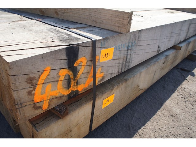 0,25 m³ eiken balken 200x200 - afbeelding 2 van  5