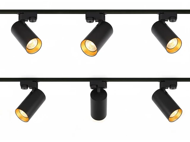 [03005] 2 metre track system with 6 pcs track spot gu10 socket with ring - afbeelding 6 van  13