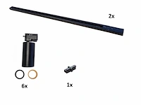 [03005] 2 metre track system with 6 pcs track spot gu10 socket with ring - afbeelding 8 van  13