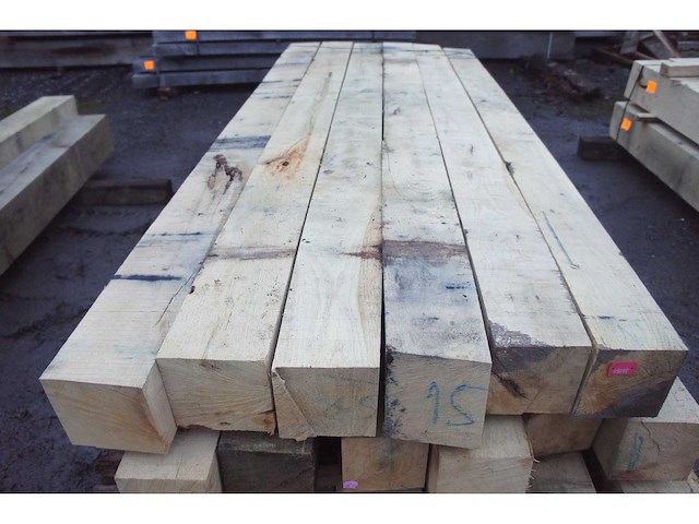 0,34 m³ eiken balken 150x150 - afbeelding 4 van  4