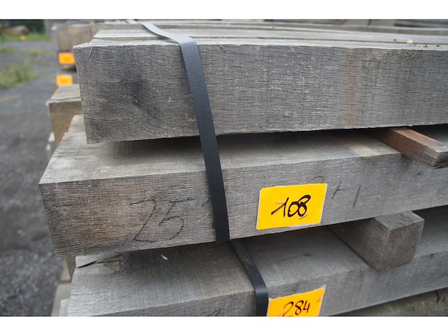 0,34 m³ eiken balken 80x150 - afbeelding 2 van  5