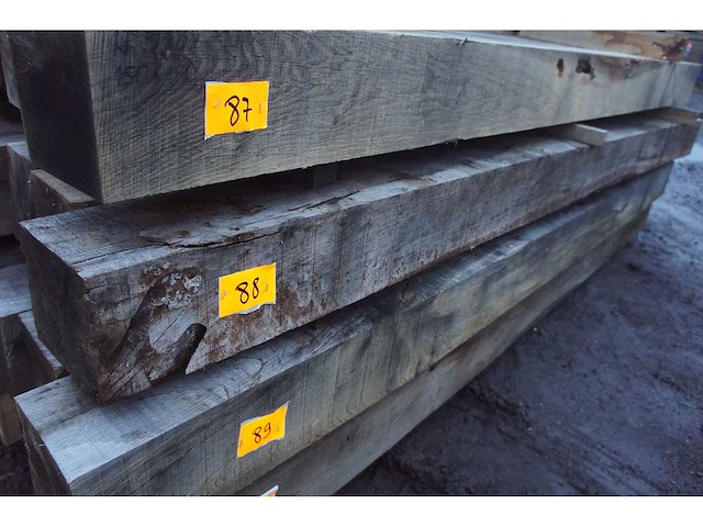 0,39 m³ eiken balken 150x150 - afbeelding 1 van  3