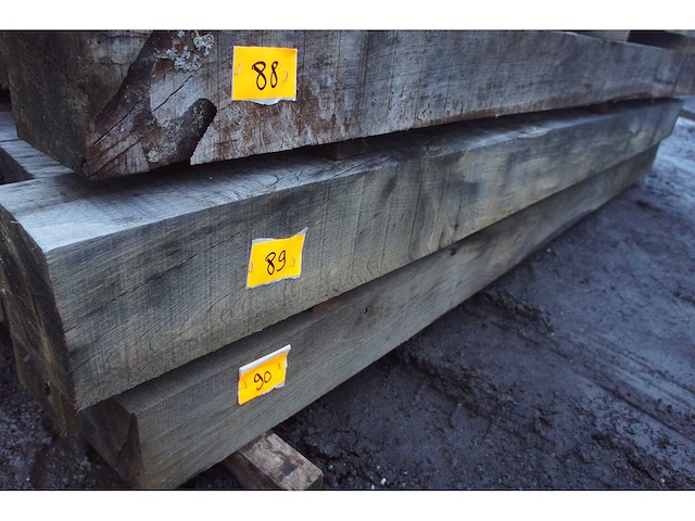 0,39 m³ eiken balken 150x150 - afbeelding 1 van  3