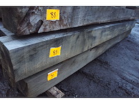 0,39 m³ eiken balken 150x150 - afbeelding 1 van  3