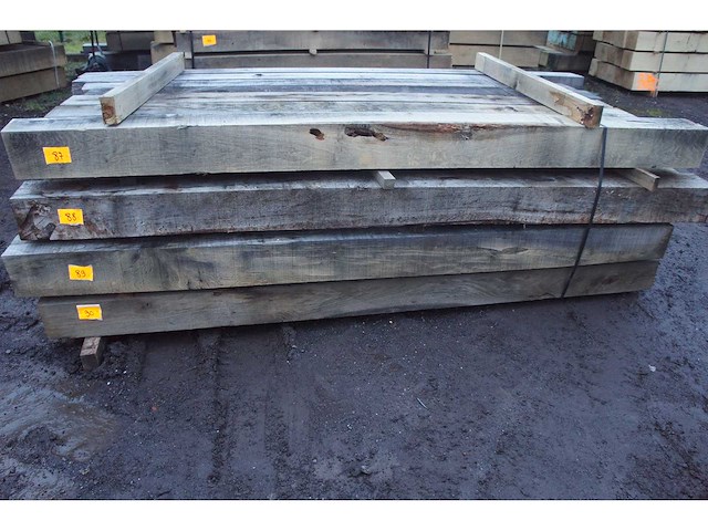 0,39 m³ eiken balken 150x150 - afbeelding 1 van  3
