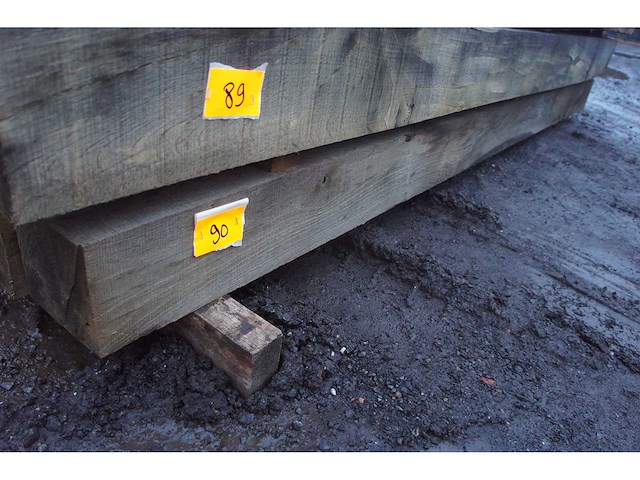 0,39 m³ eiken balken 150x150 - afbeelding 2 van  3