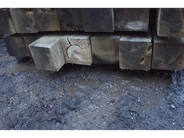 0,39 m³ eiken balken 150x150 - afbeelding 3 van  3