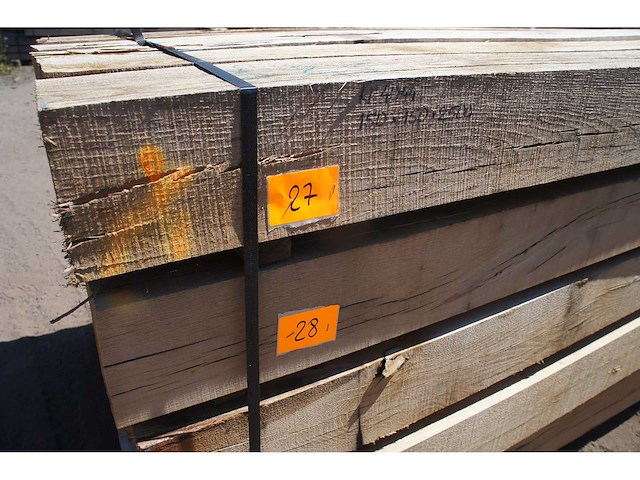 0,39 m³ eiken balken 150x150 - afbeelding 2 van  4