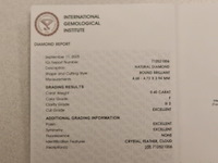 0,4 ct diamand, round brilliant, f si2, vv certificaat - afbeelding 3 van  4