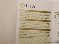 0,41 ct diama,d round brilliant, g si1, vv certificaat - afbeelding 3 van  4