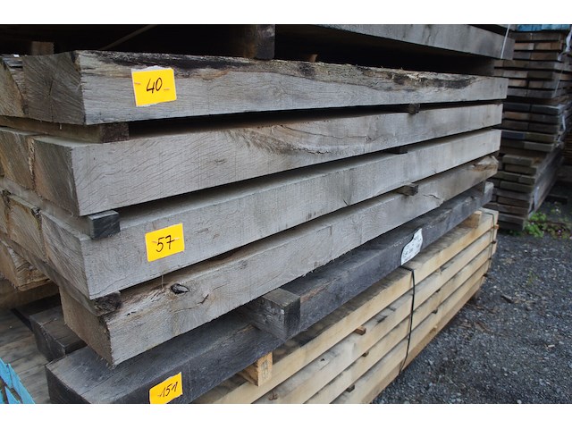 0,44 m³ industrieel eiken balken 100x200 - afbeelding 1 van  4