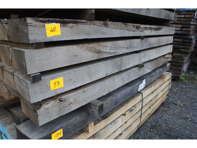 0,44 m³ industrieel eiken balken 100x200 - afbeelding 1 van  4