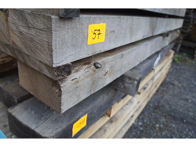0,44 m³ industrieel eiken balken 100x200 - afbeelding 2 van  4