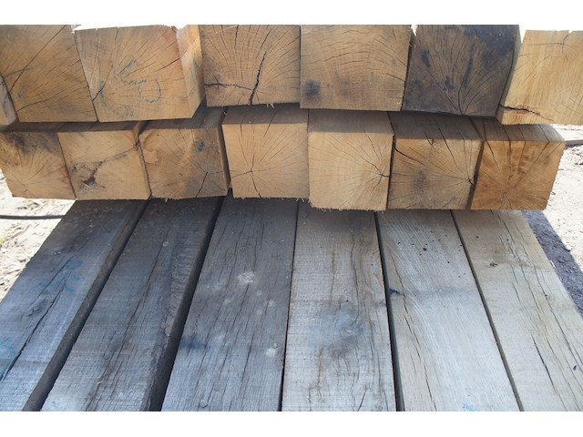 0,47 m³ eiken balken 150x150 - afbeelding 3 van  4