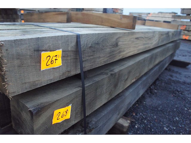 0,47 m³ eiken balken 150x150 - afbeelding 2 van  5