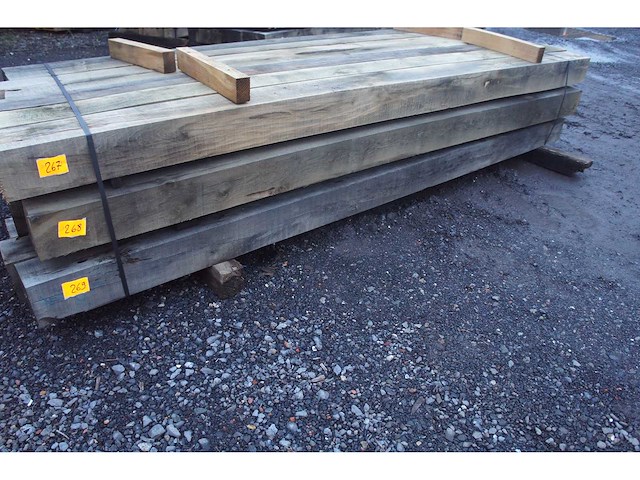0,47 m³ eiken balken 150x150 - afbeelding 1 van  4