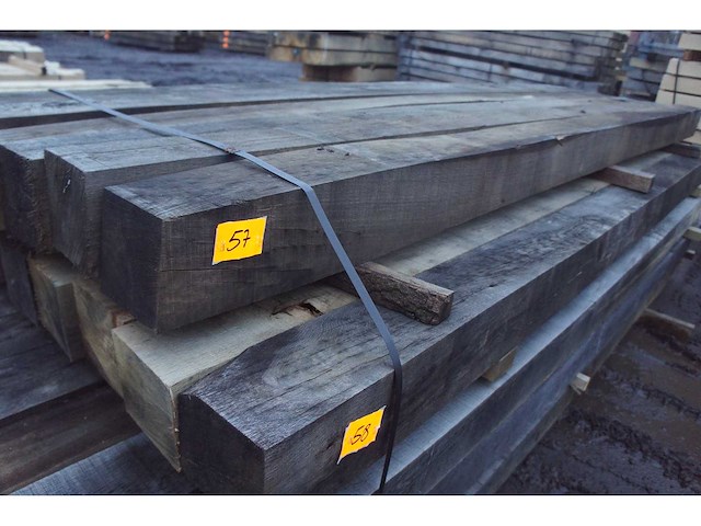 0,47 m³ eiken balken 150x150 - afbeelding 4 van  5