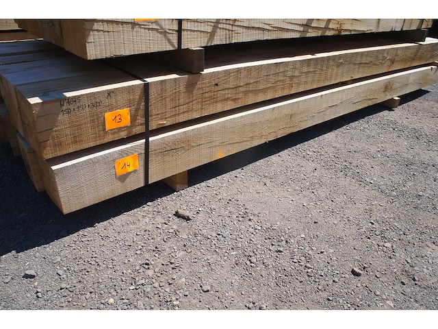 0,47 m³ eiken balken 150x150 - afbeelding 1 van  4