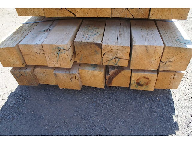 0,47 m³ eiken balken 150x150 - afbeelding 3 van  4