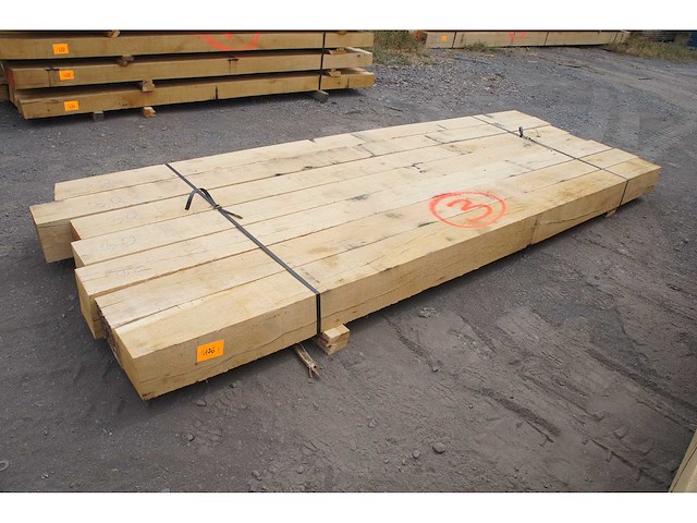 0,47 m³ eiken balken 150x150 - afbeelding 1 van  4