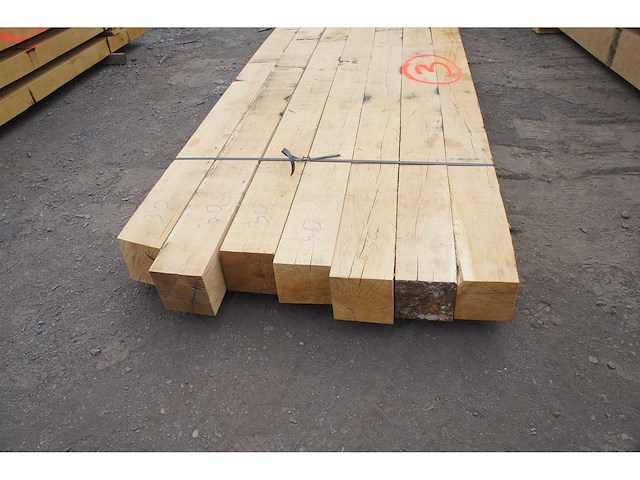 0,47 m³ eiken balken 150x150 - afbeelding 3 van  4