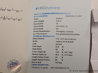 0,4ct diamand round brilliant, g si1, vv certificaat - afbeelding 2 van  2