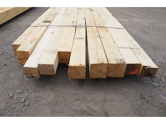 0,50 m³ eiken balken 100x100 - afbeelding 3 van  5