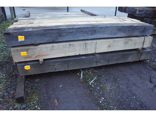 0,50 m³ eiken balken 200x200 - afbeelding 1 van  5