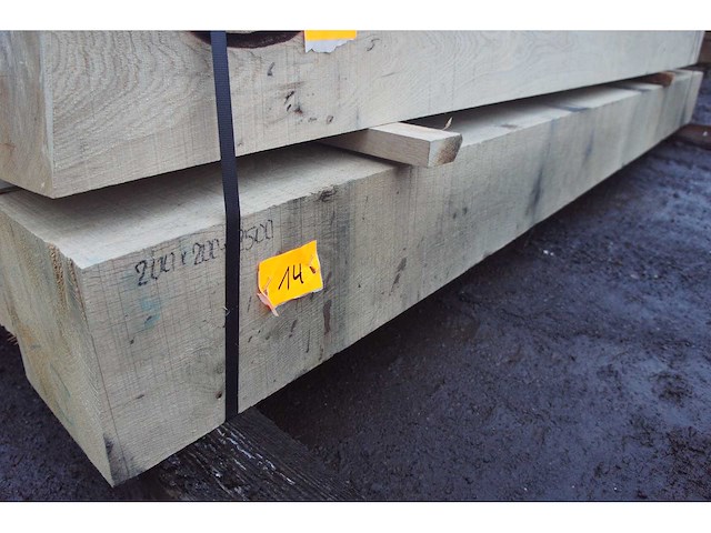 0,50 m³ eiken balken 200x200 - afbeelding 2 van  5