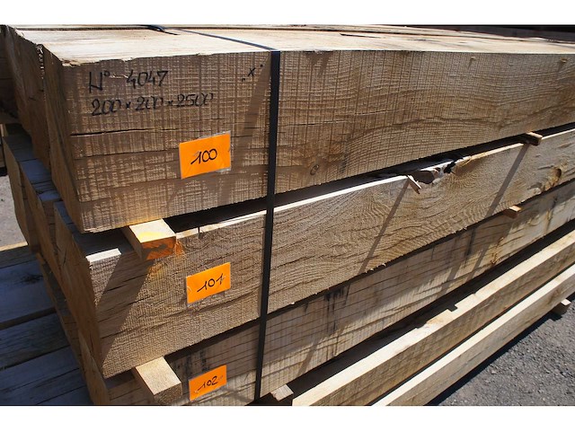 0,50 m³ eiken balken 200x200 - afbeelding 2 van  4