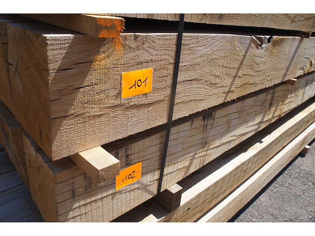 0,50 m³ eiken balken 200x200 - afbeelding 2 van  5