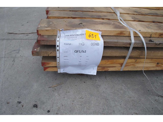 0,54 m³ eiken planken 28mm variabele breedtes - afbeelding 1 van  2