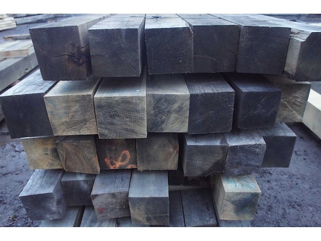 0,55 m³ eiken balken 150x150 - afbeelding 4 van  5