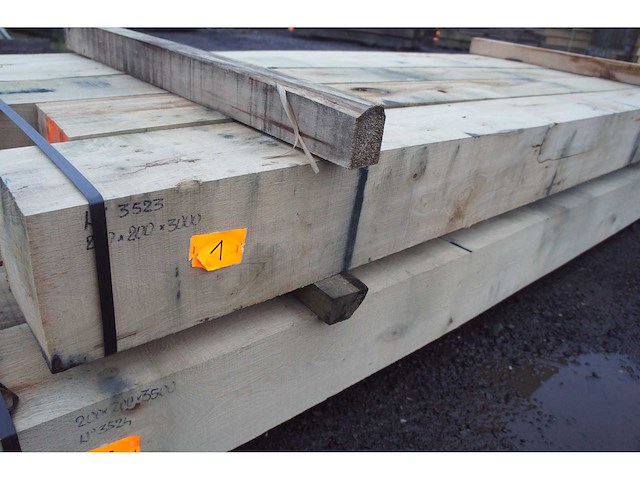 0,60 m³ eiken balken 200x200 - afbeelding 2 van  5