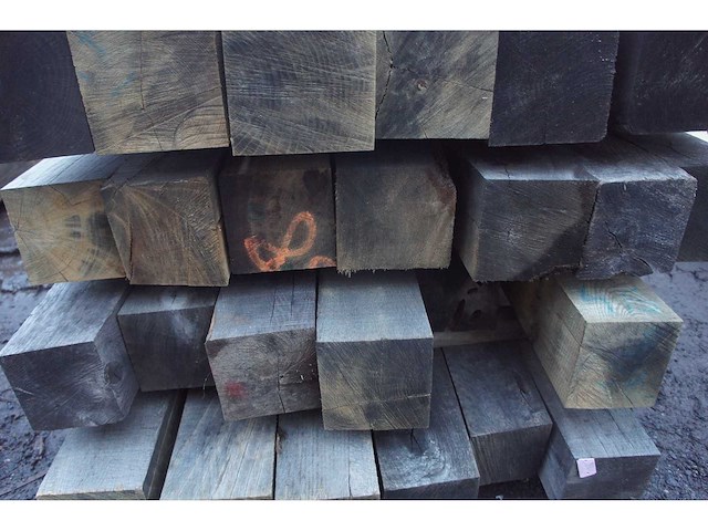 0,63 m³ eiken balken 150x150 - afbeelding 3 van  5