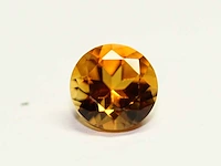 0,64ct. ronde goudkleurige citrien-edelsteen - afbeelding 1 van  7
