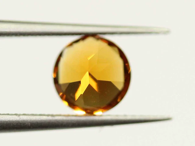 0,64ct. ronde goudkleurige citrien-edelsteen - afbeelding 7 van  7