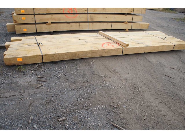 0,65 m³ eiken balken 150x150 - afbeelding 1 van  4