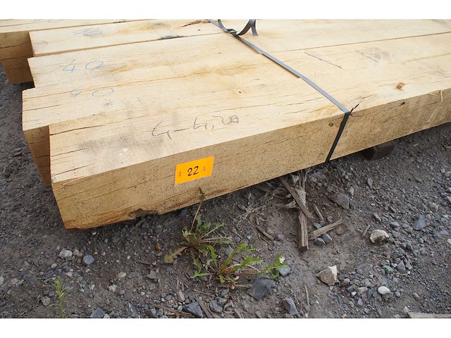 0,65 m³ eiken balken 150x150 - afbeelding 2 van  4