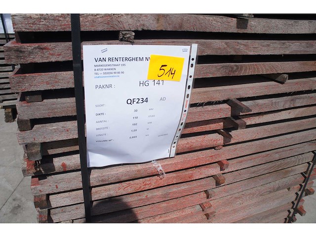 0,67 m³ eiken planken 30mm rustiek - afbeelding 2 van  4