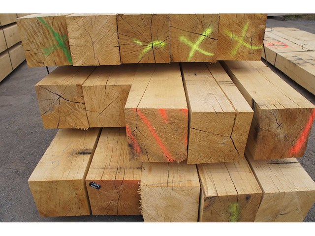 0,74 m³ eiken balken 200x200 - afbeelding 3 van  3