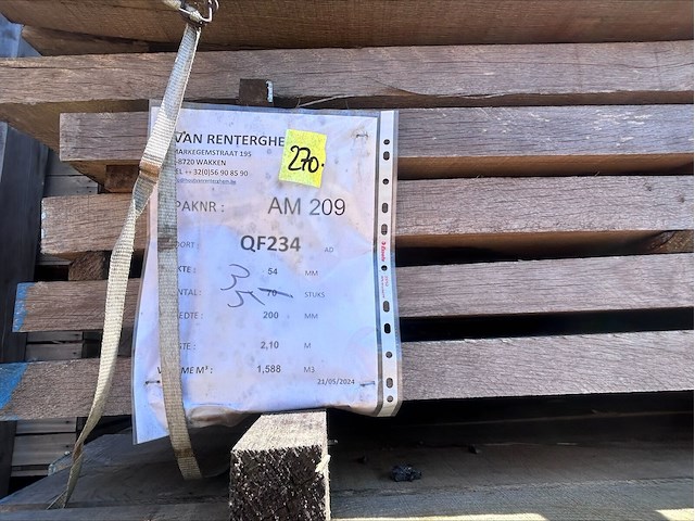 0,75 m³ eiken planken 54mm - afbeelding 2 van  4