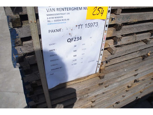 0,77 m³ eiken planken 30mm rustiek - afbeelding 2 van  3
