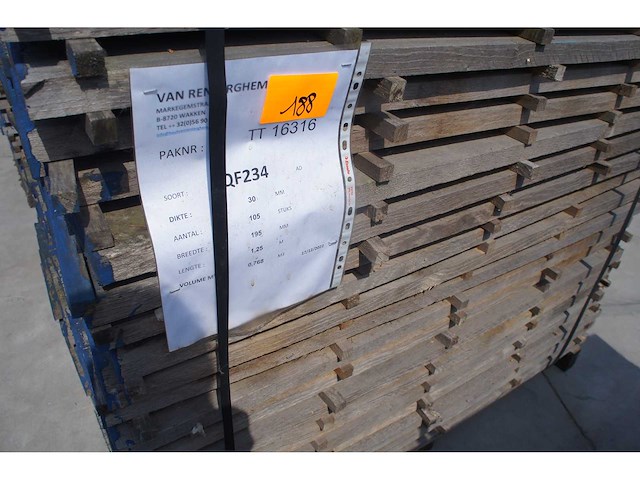 0,77 m³ eiken planken 30mm rustiek - afbeelding 2 van  2