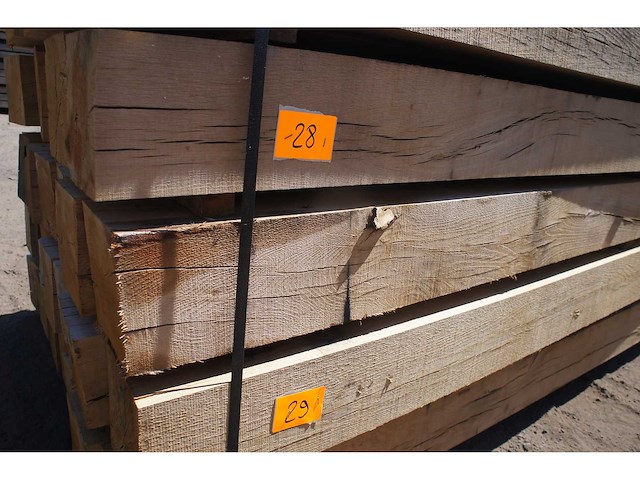 0,79 m³ eiken balken 150x150 - afbeelding 2 van  5