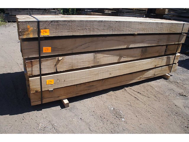 0,79 m³ eiken balken 150x150 - afbeelding 1 van  5