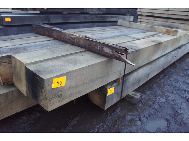 0,90 m³ eiken balken 200x200 - afbeelding 2 van  5