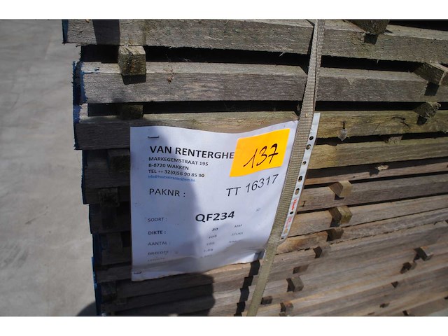 0,95 m³ eiken planken 30mm rustiek - afbeelding 2 van  4